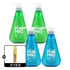 페리오 펌핑치약 285g 4개 (스피아민트2개+허브2개) + )칫솔 975011