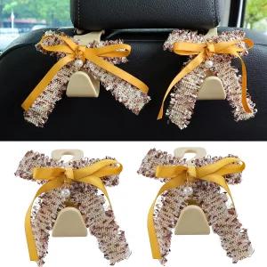 핸드백 지갑 코트 식료품 가방 베이지 옐로우를 위한 아모카 카시트 헤드레스트 후크 귀여운 보크노트 차량