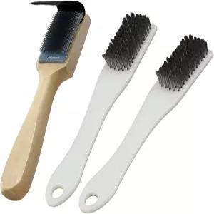 신발 슬라이더용 볼링화 브러시 2in1 헤비 듀티 스크러버 2개와 댄스화 1개 클리너