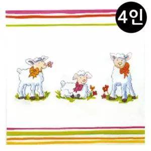 리본단 가족공예 양 데코비누 냅킨아트 4인 비누클레이
