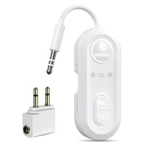 [미국배송] 업그레이드된 BLUETOOTH 5.4 송신기 수신기 퀄컴 APTX 적응형 비행기 블루투스 어댑터 에어팟/헤드폰 2대 지원 TV용 무선 오디오 송신기 여행 자동차 및 체육관 케이블 스토리지