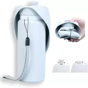 작은 개와 고양이를 위한 접이식 반려견 물병 누수 방지 휴대용 반려동물 물 디스펜서 한 손 조작 여행용