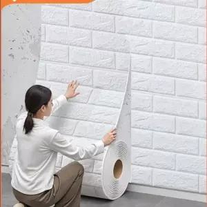 폼블럭 벽돌 시트지 3d 필름 타일 보온 블럭 벽지 단열 방수 50m
