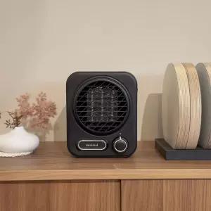 미니 MINI 063 엣지 온풍기 팬히터 블랙 미니멀공간