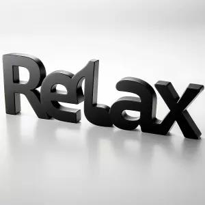 나무 블록 휴식 표지판 벽 및 테이블 상단 장식 거실용 홈 독립형 글자 욕실 현관 파티 블랙