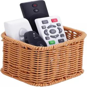 NiHome 리모컨 캐디 침대 옆 홀더 TV 합성 라탄 정리함 메이크업 브러시 및 사무용품 테이블 거실 침실