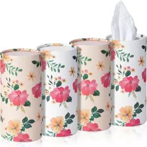 코파오예 자동차 티슈 홀더 4팩 얼굴 여행 튜브 박스 용기 컵 실린더 3세대 장착