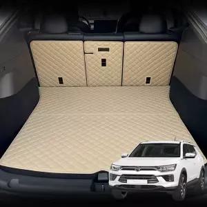 [콩심팥심]가죽 퀼팅 뷰티풀코란도 리스팩 등커버 트렁크매트SET