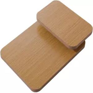 페이토 우드 베니티 단면 데스크탑 메이크업 미러 학생 침실 및 옷장용 휴대용 테이블탑 접이식 내추럴