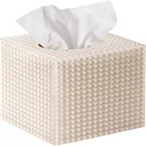 티슈 박스 커버 스퀘어 에스테틱 큐브 욕실용 장식 냅킨 홀더 베니티 책상 나이트 스탠드 테이블 조리대