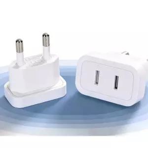 220V돼지코 일본 여행용 4.8mm 독일표준 플러그 4.8E 블랙 변압기 중국 멀티