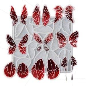 DIY 나비 날개 귀걸이 펜던트 실리콘 몰드 쥬얼리 키체인 목걸이 참 장식 에폭시 송진 주조