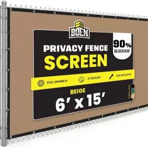 정원 울타리를 위한 강화 알루미늄 그로밋이 있는 BOEN 프라이버시 스크린 네팅 메쉬 패브릭 윈드스크린