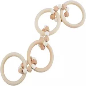 PH 팬더홀 우드 체인 링크 7 나무 장식 매듭 러스틱 스타일 자연스러운 홈 북 선반 농가 보호 커피 테이블