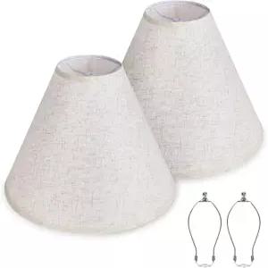 테이블 램프 및 바닥 2 6인치 상단 x 16인치 하단 10.8인치 높이의 엠파이어 패브릭 그늘막 세트 교체용