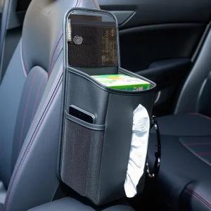 자동차 티슈 홀더 60/120/180 카운트 크리넥스 박스 커버 냅킨 있는 보관 정리함 앞좌석 및 포켓 3개 SUV