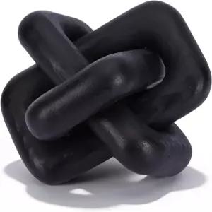 나무 매듭 장식 보헤미안 손으로 조각한 블랙 커피 테이블 현대적인 가정용 침실 거실 농가 식탁