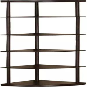 코스터 홈 가구 - 본윅 엔지니어링 우드 트랜지션 스타일의 72인치 5단 캔더 책장과 팁 오버 구속이 있는