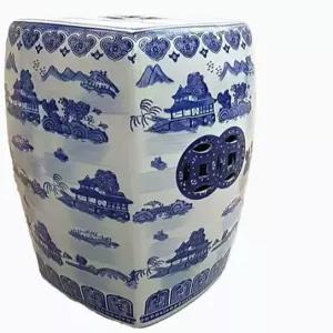 YQMHEZ 세라믹 가든 스툴 사각 드레싱 새로운 클래식 실내/외 메이크업 파티오용 사이드 테이블 코티지