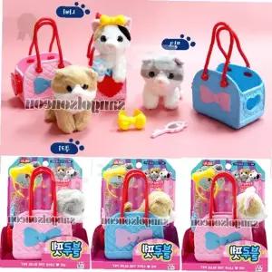 휴대용 가방 강아지 인형 봉제 애완동물 소품 세트 여아 소꿉 놀이