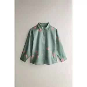 zara 자라 플로랄 프린트 코튼 셔츠 - 그린 / 블루148744