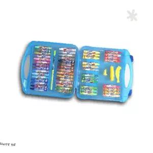 미술 수업 단체 활동용 파워레인저 디자인 크레용 48색상 50개입 대용량 어린이