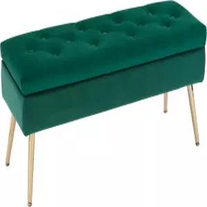 스노우드롭 수납 벤치-입구 오토만 침대 끝을 위한 모던 벨벳 발을 덮개가 있는 골든 레그 40