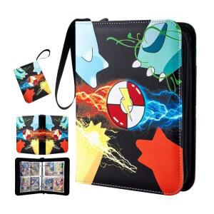 아스트로미파이 트레이딩 카드 바인더 60 보너스 탈착식 슬리브가 있는 포켓 홀더 지퍼 앨범 4종 480 휴대용 게임 및 수집용 정리함