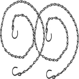 Yeezo 2팩 S 후크 스틸 걸이 하네스 체인 조절 가능한 가금류 음용가 치킨 피더 40인치 길이 최대