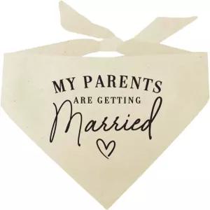 부모님이 결혼합니다 100 언블리치 코튼 조절 삼각형 약혼 발표 사진 촬영 소품 신부 샤워 선물 미국산