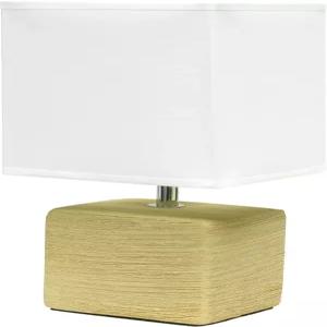 거실 침실 사무실 베이지 색상의 심플한 디자인 LT1218BGE 11.81인치 미니 큐브 인조석 세라믹 테이블 램프