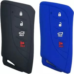 렉서스 ES200 NX350H UX200h LS500h IS350 스마트 리모컨(블랙 블루)용 2PCS XUHANG Silicone 키포브 스킨