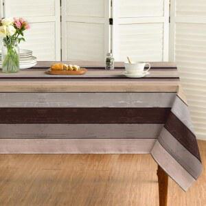 Horaldaily 핑크 우드 그레인 식탁보 60 104 인치 직사각형, 소박한 핑크 나무 줄무늬 빈티지 식탁 커버 웨스턴 헛간 테마 파티 디너 파티 파티오 가든