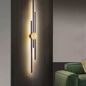 미니 라인 황동 골드 인형의 디퓨저 3줄 벽 검은