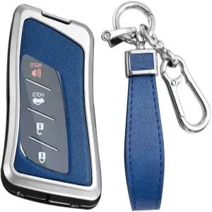 쿠니오 3/4 버튼 PU 가죽 자동차 키포브 커버 장착 렉서스 2025 ES 시리즈 RX350 GX460 NX350 키체인