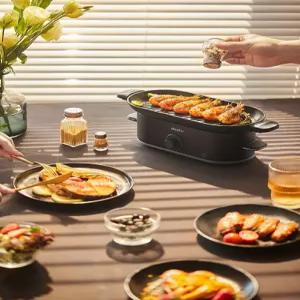 혼밥 그릴팬 고기굽기 전기 오븐 미니 식탁용 화로 소형