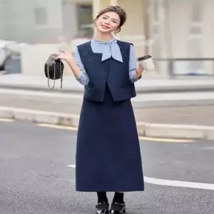 여성용 가을 정장세트 세트 조끼 반스커트 쓰리피스 OP3