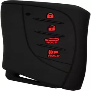 실리콘 키 포브 커버 리모컨 프로텍터 Lexus ES 350 300h 250 GX 460 LS 500h LX 600 NX 350h 4 버튼 블랙