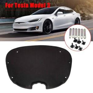 모델 3 프론트 후드 엔진 방음 코튼 단열 패드 커버 매트 충격 방지 플레이트 자동차 수정