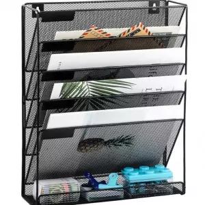 파일꽂이 [월드온] A4 벽걸이 철제 파일 스탠드 서류정리 사무실 걸이식 메쉬 벽 파일 홀