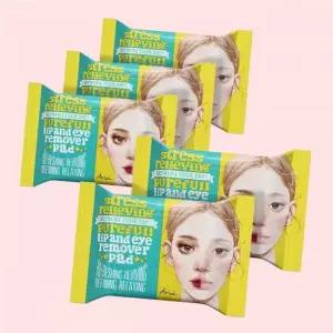 아리얼 스트레스 릴리빙 퓨어풀 립앤아이 리무버 패드 30p 55g 5개 4549475