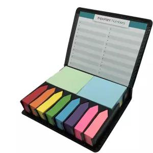 멋진 종이 귀여운 상자형 셀프 스티커 메모 패드 세트 1920피스 페이지 컬러 메이커 탭 화살표 깃발 색상