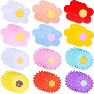 60 패드 1200장 봄 스티커 메모 꽃 모양 귀여운 컬러풀 셀프 접착 학교 교실 홈 오피스용