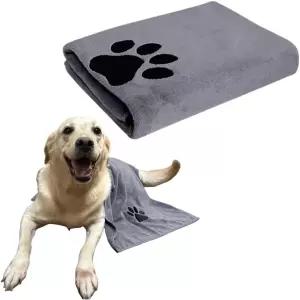 개 건조용 우반 타월 극세사 대형 애완동물 목욕 드라이 펫 그루밍 포 프린트 고양이 빠른 건조 고흡수성