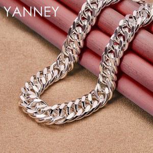 남성 위한 10MM 925 스털링 스네이크 결혼식 체인 힙합 인치 20/24 실버 목걸이 쥬얼리 선물 매력 패션