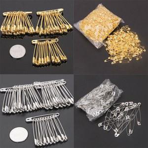 실버 톤 스테인리스 스틸 안전 핀 브로치 쥬얼리 작은 공예 DIY 바느질 도구 액세서리 100