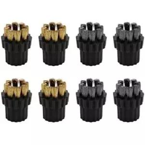 시바 부품 8개 스팀 걸레 브러시 헤드 황동 스틸 액세서리 청소기 4PCS M8 구리 및