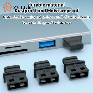 5/10Pcs 타입 A USB 포트 플러그(핸들 ) 노트북 컴퓨터 소켓 캡용 먼지 방지 커버 미사용 인터페이스 플러그