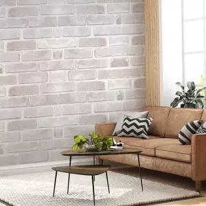 단열벽지 셀프 도배지 접착식 방한벽지 1mX20m 라이즈 파벽돌 화이트/친환경 단열재