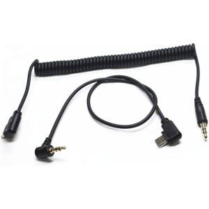 [미국배송] 소니 A6700 셔터 릴리스 연결 케이블 카메라(3.5MM 타입 C) A7C R /A7CII /ZV-E1 /ZV-E10 II 13.8인치 플래시 스타터 리모컨 액세서리 와이어(3.5MM C 2PCS)용